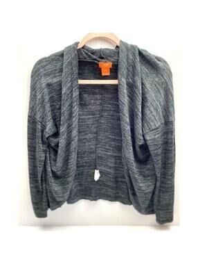 Womens Small Grey Cardigan Sweater Open Front Lightweight Soft Top GUC